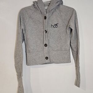 Hollister Gray Cardigan Hoodie